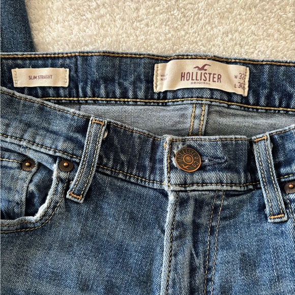 Hollister Blue Straight Jeans with Classic Style - Picture 3 of 8